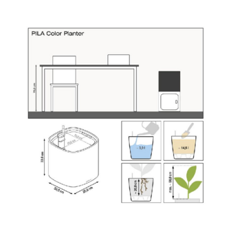 Lechuza Pila Planter Color 35 Pastel Groen