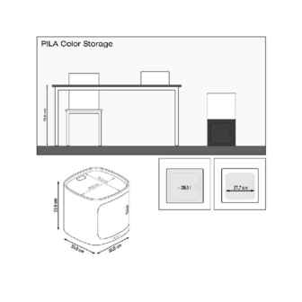 Lechuza Pila Storage Licht Grijs