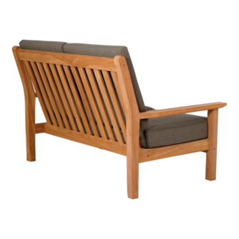 Loungebank Teak 124cm inclusief Kussens