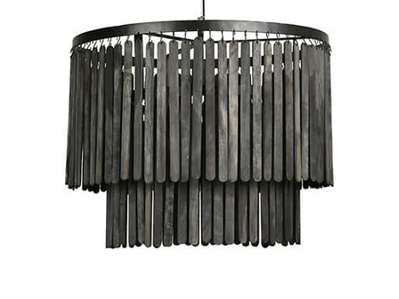 Hanglamp lamel hout &Oslash; 60 cm