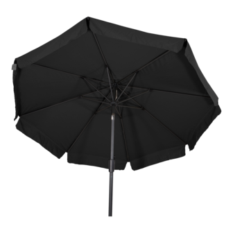 Libra parasol met volant zwart 3 m