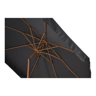 Parasol Libra houtlook grijs - volant - &Oslash;3mtr