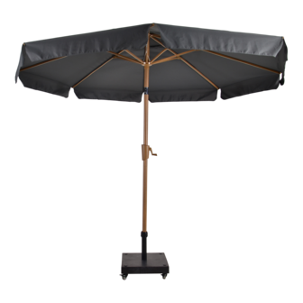 Parasol Libra houtlook grijs - volant - &Oslash;3mtr