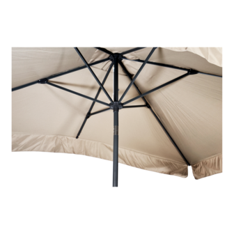 Libra parasol met volant ecru 3x2 m