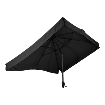 Libra parasol met volant zwart 3x2 m