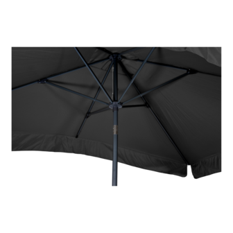 Libra parasol met volant zwart 3x2 m