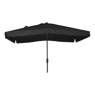 Libra parasol met volant zwart 3x2 m