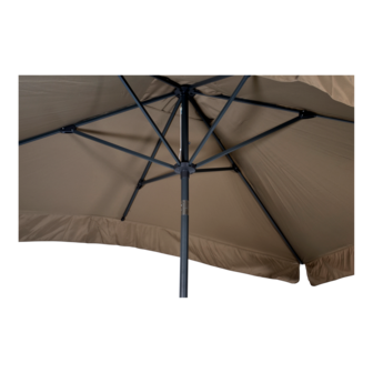 Libra parasol met volant taupe 3x2 m