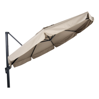 Virgo zweefparasol met volant ecru 3.5 m