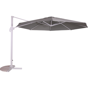 Virgo zweefparasol grijs 3.5 m - wit frame