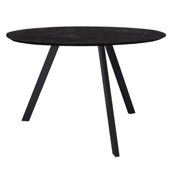 Koffie Tafel Zwart Berlin Rond 60cm