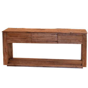 Bijzettafel Bridge Teak 3 lades 160cm