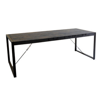 Eettafel Britt Zwart 220cm