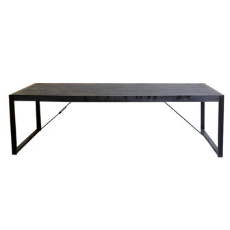 Eettafel Britt Zwart 220cm