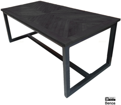 Eettafel Jax Zwart 160cm