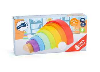 Houten regenboog blokken - Large - 7 kleuren