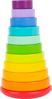 Regenboog stapeltoren junior 24 cm hout