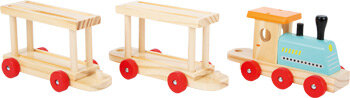 Small Foot - Houten Trein Transporter met Auto&#039;s, 11dlg