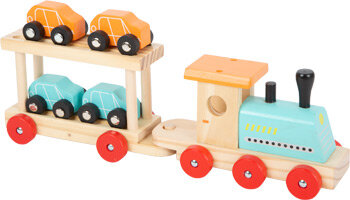 Small Foot - Houten Trein Transporter met Auto&#039;s, 11dlg