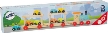 Small Foot - Houten Trein Transporter met Auto&#039;s, 11dlg