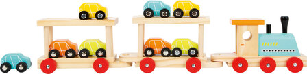 Small Foot - Houten Trein Transporter met Auto&#039;s, 11dlg