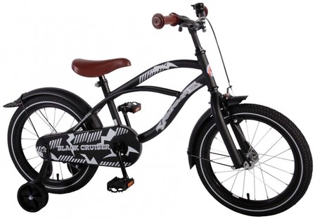 Volare Black Cruiser 16 Inch 25,4 cm Jongens Terugtraprem Zwart