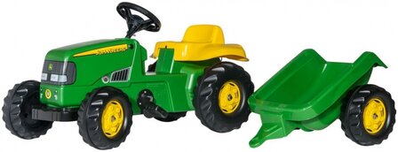 Rolly Toys traptractor RollyKid John Deere junior groen/geel