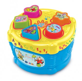 VTech Bumba vormentrommel 25 cm blauw/geel