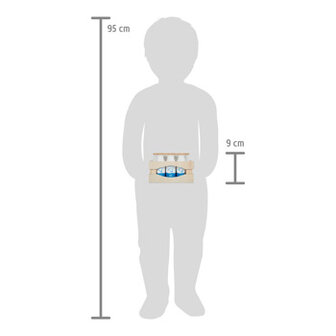Houten Melkflesjes in een kratje