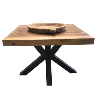 Koffietafel Mango 60cm 4cm stevige top met spideronderstel