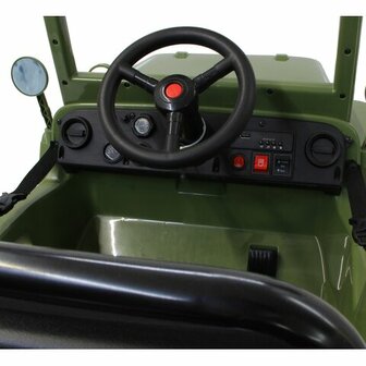 Accuvoertuig Jeep Willys MB Leger Groen 12V