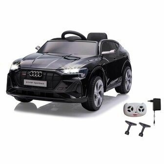 Accuvoertuig Audi E-tron Sportback Zwart - 12V 2,4GHz