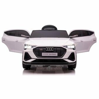 Accuvoertuig Audi E-tron Sportback Wit - 12V 2,4GHz