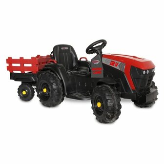 Accuvoertuig tractor Super Load met Trailer Rood 12V