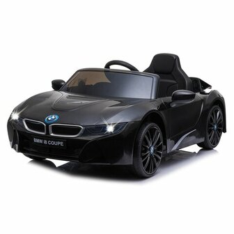 Accuvoertuig BMW I8 Coupe Zwart 12V 2,4GHz