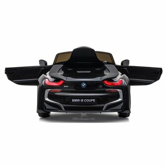 Accuvoertuig BMW I8 Coupe Zwart 12V 2,4GHz