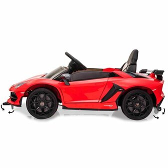 Accuvoertuig Lamborghini Aventador SVJ Rood 12V 2,4GHz