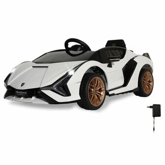 Accuvoertuig Lamborghini Si&aacute;n FKP 37 Wit 12V