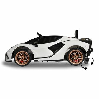 Accuvoertuig Lamborghini Si&aacute;n FKP 37 Wit 12V