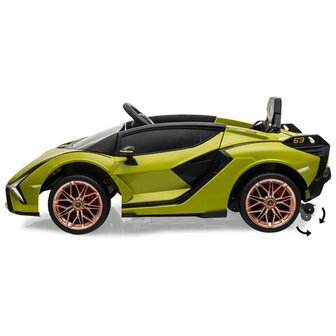 Accuvoertuig Lamborghini Si&aacute;n FKP 37 Groen 12V