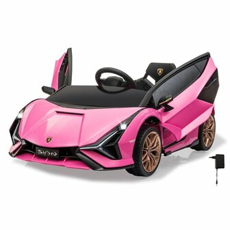 Accuvoertuig Lamborghini Si&aacute;n FKP 37 Roze 12V