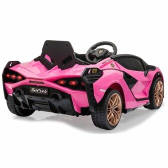 Accuvoertuig Lamborghini Si&aacute;n FKP 37 Roze 12V