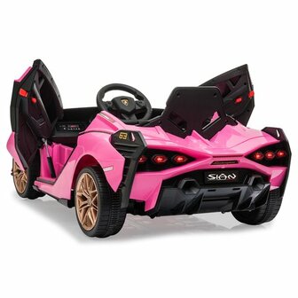 Accuvoertuig Lamborghini Si&aacute;n FKP 37 Roze 12V