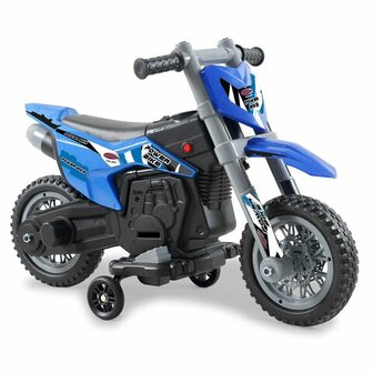 Accuvoertuig Motor Power Bike Blauw 6V