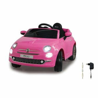 Accuvoertuig Fiat 500 Roze 12V 