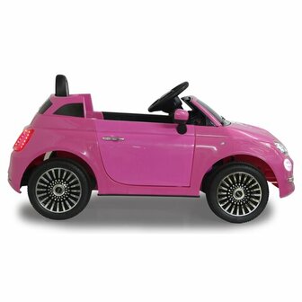 Accuvoertuig Fiat 500 Roze 12V 