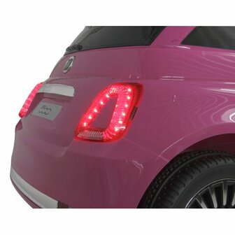 Accuvoertuig Fiat 500 Roze 12V 