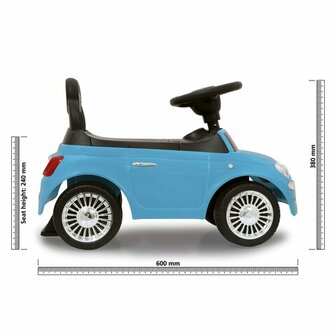 Loopauto Fiat 500 Blauw