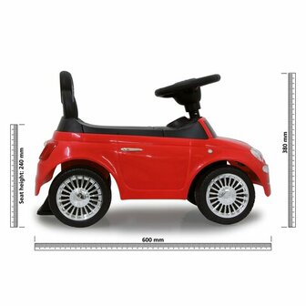 Loopauto Fiat 500 Rood