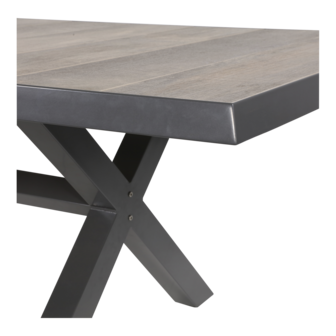 Tafel Castilla Negro met Kruispoot 243x103cm